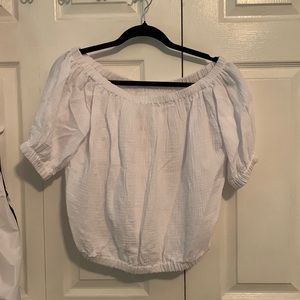 White off the shoulder top